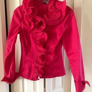 Vibrant Samual Dong Ruffle blouse-size 8